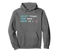 Divertido Programador de Bases de Datos SQL Query Geek Sudadera con Capucha, Unisex para Adultos, Asfalto, M