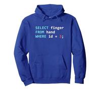 Divertido Programador de Bases de Datos SQL Query Geek Sudadera con Capucha, Unisex para Adultos, Azul Real, L
