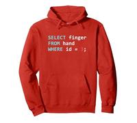 Divertido Programador de Bases de Datos SQL Query Geek Sudadera con Capucha, Unisex para Adultos, Rojo, L