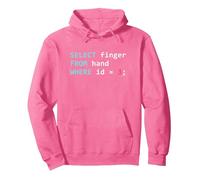 Divertido Programador de Bases de Datos SQL Query Geek Sudadera con Capucha, Unisex para Adultos, Rosa Brillante, M