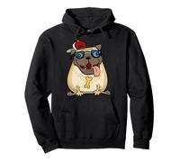 Divertido Pug Cartoon Thug Life Dog Sudadera con Capucha