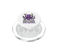 Divertido Pulpo 8 Brazos Cero Paciencia Humor Malhumorado PopSockets PopGrip para MagSafe