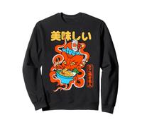 Divertido Pulpo gruñón Come Ramen - takoyaki Arte de Comida Japonesa Sudadera