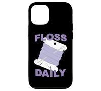 Divertido Punto de Cruz y Hilo Dental de Bordado Diario Bobina de Hilo Dental Carcasa para iPhone 12/12 Pro