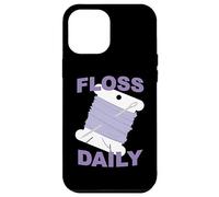 Divertido Punto de Cruz y Hilo Dental de Bordado Diario Bobina de Hilo Dental Carcasa para iPhone 12 Pro MAX