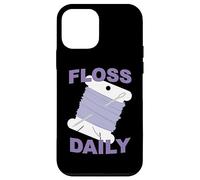 Divertido Punto de Cruz y Hilo Dental de Bordado Diario Bobina de Hilo Dental Carcasa para iPhone 12 Mini