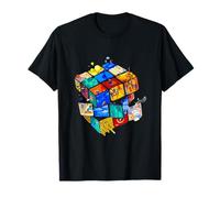 Divertido Puzzle Cube Solver Comer Dormir Resolver Repite Amante de las Matemáticas Camiseta
