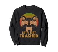 Divertido Raccoon Trash Panda Lets Get Trashed Retro Humor Sudadera