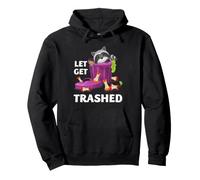 Divertido Raccoon Trash Panda Lets Get Trashed Retro Humor Sudadera con Capucha