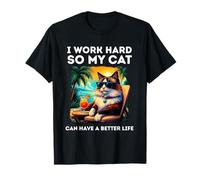 Divertido Ragdoll Cat Lover Design I Work Hard Ragdoll Cat Camiseta