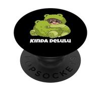 Divertido Rana Anime Outfit Un Poco Delulu Internet Slang Meme PopSockets PopGrip Adhesivo