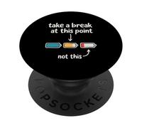 Divertido recordatorio de Salud de Recarga de batería Consciente Inspirador PopSockets PopGrip Adhesivo