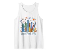 Divertido Recuerdo de la Ciudad de Nueva York para niños pequeños o niñas Camiseta sin Mangas