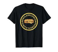 Divertido Recuerdo de Philadelphia Cheesesteak Philly Foods Camiseta gráfica económica, Hombre, Negro, XL
