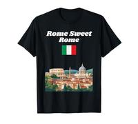 Divertido Recuerdo de Viaje a Roma Italia Vacaciones Bandera Italiana Camiseta