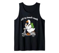 Divertido refrán enseñar matemáticas Ganso café Camiseta sin Mangas