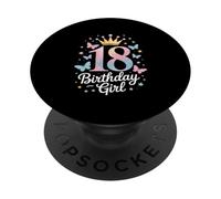 Divertido refrán mágico y Brillante para niña Que Cumple 18 años PopSockets PopGrip Adhesivo