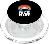 Divertido refrán Retro Vintage de Rice Is Life al Atardecer PopSockets PopGrip para MagSafe
