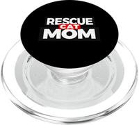 Divertido refrán sobre Gatos, Lindo Amante de los Gatos, Rescue Cat Mom PopSockets PopGrip para MagSafe