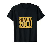 Divertido refrán zulú de Shaka con Rayas Doradas desgastadas Camiseta