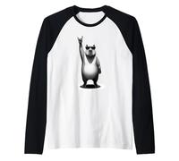Divertido Regalo de Animal para el Festival de música Heavy Rock Capybara Band Camiseta Manga Raglan