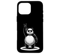 Divertido Regalo de Animal para el Festival de música Heavy Rock Panda Band Carcasa para iPhone 16 Pro MAX