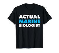 Divertido Regalo de biología Marina Real biólogo Marino Camiseta gráfica económica, Hombre, Negro, S