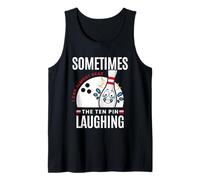 Divertido Regalo de Bolos Sometimes I Hear Ten Pin Laughing Camiseta sin Mangas