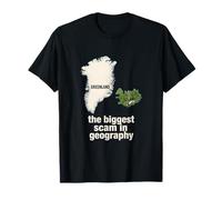Divertido Regalo de Broma de geografía de Groenlandia Islandia Camiseta