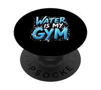 Divertido Regalo de Cita de natación Water Is My Gym PopSockets PopGrip Adhesivo