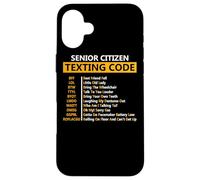 Divertido Regalo de diseño de código de Mensajes de Texto para Personas Mayores para el Abuelo Carcasa para iPhone 16 Plus