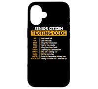 Divertido Regalo de diseño de código de Mensajes de Texto para Personas Mayores para el Abuelo Carcasa para iPhone 16