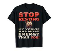 Divertido regalo de gimnasio para dueños de perros Yorkshire Terrier Camiseta