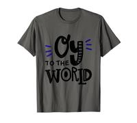 Divertido regalo de Hanukkah Oy to the World Camiseta