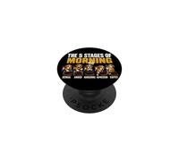 Divertido Regalo de Humor de café con 5 etapas de la mañana PopSockets PopGrip Adhesivo