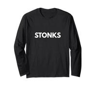 Divertido Regalo de Humor de Stonks para el Mercado de valores, criptomonedas y Wall Street Manga Larga