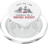 Divertido Regalo de Inglaterra con Texto en inglés «I Do al Azar» PopSockets PopGrip para MagSafe