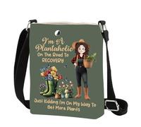 Divertido regalo de jardinería con texto en inglés "I'm A Plantaholic On the Road to Recovery Bag Plant Lover Gift Plant Lady for Women, Plantaholic Cr UK, 0