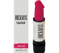 Divertido regalo de lápiz labial para mujer, regalo único para fiestas, cumpleaños, eventos de elefante blanco y despedidas de soltera, tema de Feliz Navidad (rojo rosa)