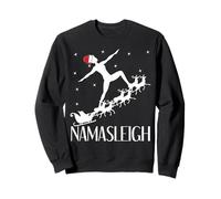 Divertido Regalo de meditación de Yoga Namasleigh Yogi Navidad Sudadera
