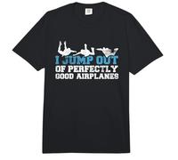 Divertido Regalo de Paracaidista con Texto en inglés I Jump out of Perfectly Good Airplanes Comfort Colors Adult Heavyweight T-Shirt