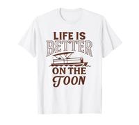Divertido Regalo de Paseo en pontón de Life Is Better On The Toon Camiseta