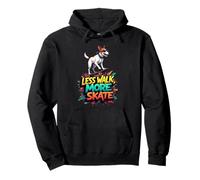 Divertido regalo de skate para dueños de perros Jack Russell Terrier Sudadera con Capucha