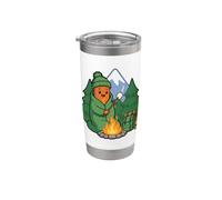 Divertido regalo natural para acampar hogueras al aire libre para acampar salchichas Vaso térmico de acero inoxidable de doble pared