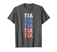 Divertido Regalo Nombre Tia Personalizado Primer Nombre Camiseta, Hombre, Asfalto, L