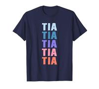 Divertido Regalo Nombre Tia Personalizado Primer Nombre Camiseta, Hombre, Azul Marino, XL
