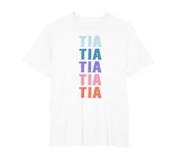Divertido Regalo Nombre Tia Personalizado Primer Nombre Camiseta, Hombre Tallas Grandes, Blanco, 2X Alto