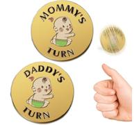 Divertido regalo para bebé, moneda de decisión para nuevos padres, regalos de embarazo, regalos para nuevos padres, regalos para parejas, Halloween, Acción de Gracias, regalo de Navidad para primera