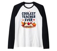 Divertido Regalo para el día de Agradecimiento al Profesor más Genial para Hombres y Mujeres Camiseta Manga Raglan
