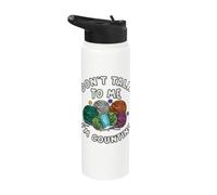 Divertido regalo para una aficionada al ganchillo: «No Stainless Steel Insulated Water Bottle